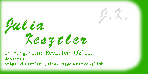 julia kesztler business card